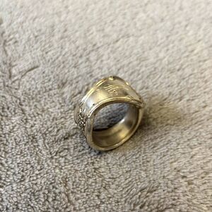 Handmade 'M' Spoon Ring Size 7.5
